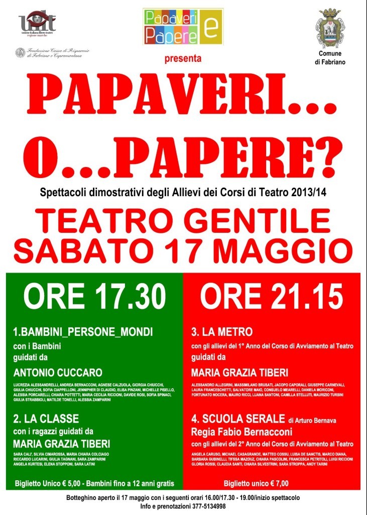 Manifesto "Papaveri o...Papere 2014"