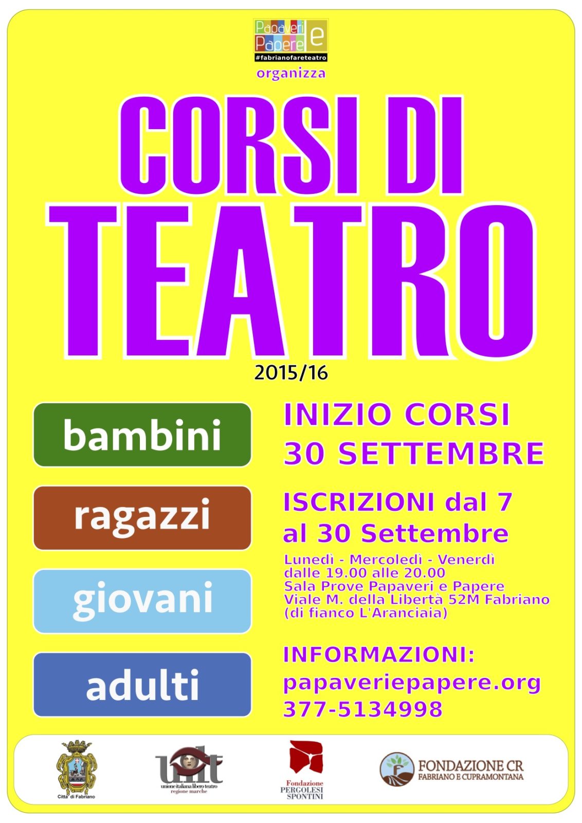 Corsi Teatro Papaveri e Papere